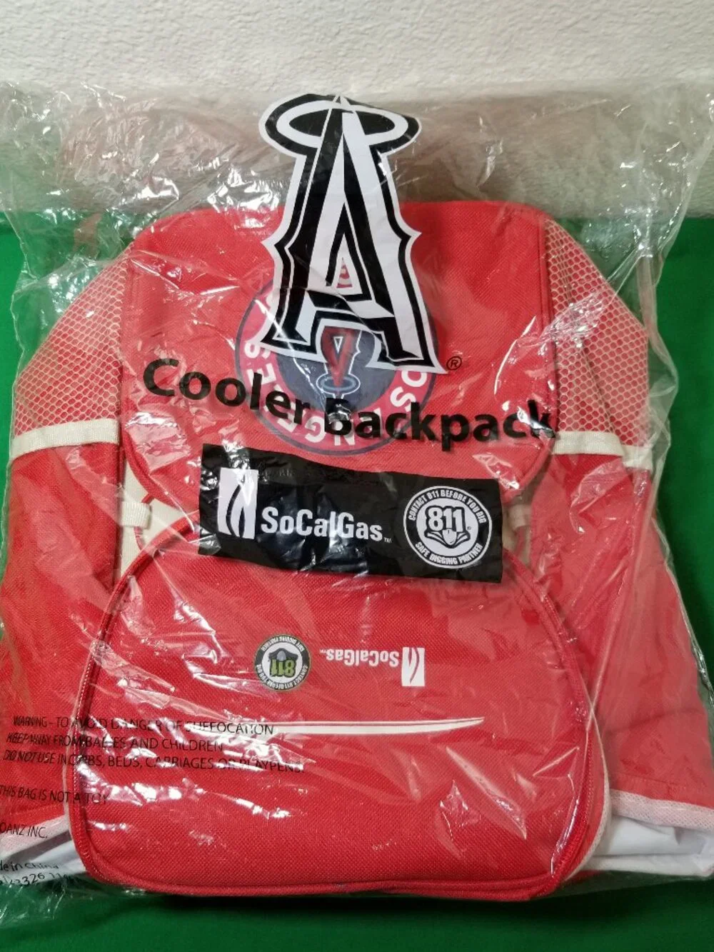 2024 Los Angeles Angels City Connect Cooler Backpack So Cal Gas Co SGA 5-14-24